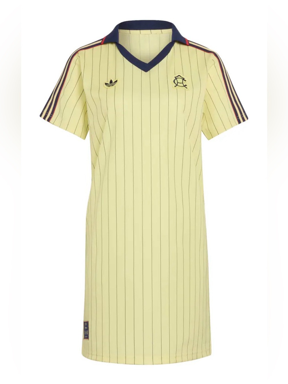 Club America adidas Women's Terrace Icons V-Neck Dress - Yellow